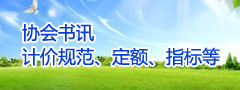 協會書訊、計價規范、定額、指標等